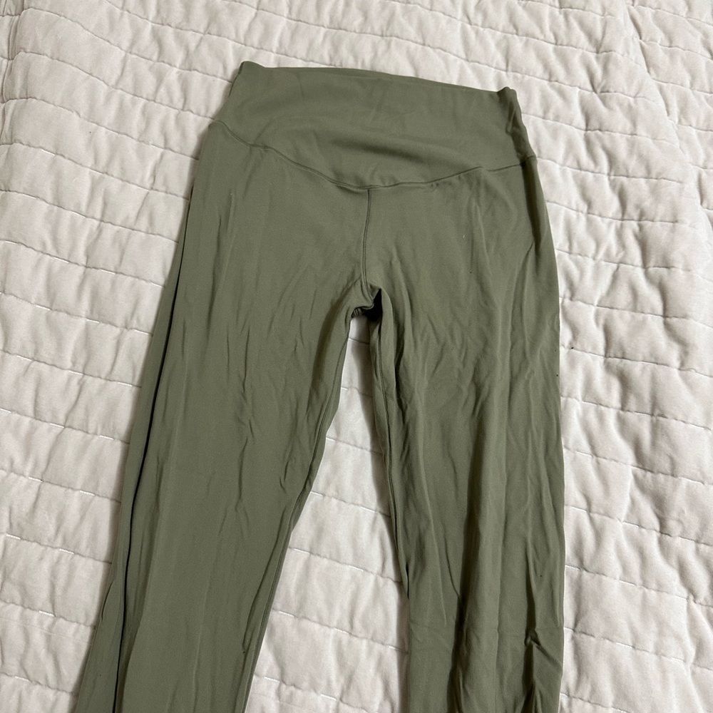 Olive Green flare leggings